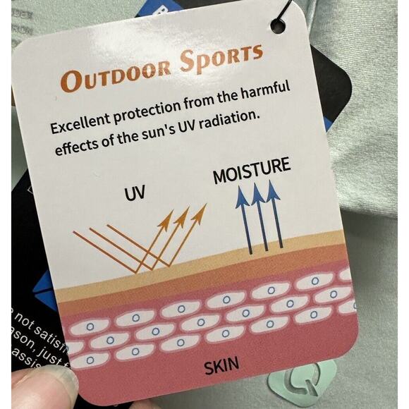 NWT CQC Sports Mint Green UV Protection L/S Top Size Small - Picture 6 of 8